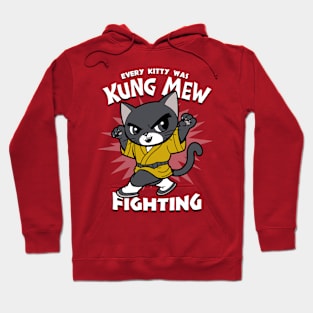 Funny Cute Retro Kung-fu Kitty Retro Meme Gift For Cat Lovers Hoodie